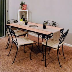 Beautiful Iron Kitchen Table And Chairs