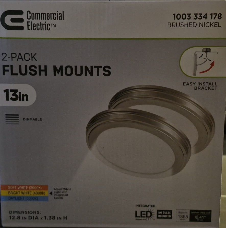 2-pach Flush Mounts 13in