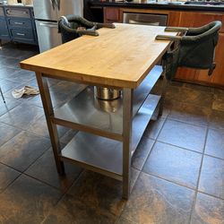 Butcher block kitchen island