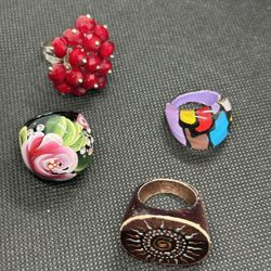 4 Fun Vintage Rings 