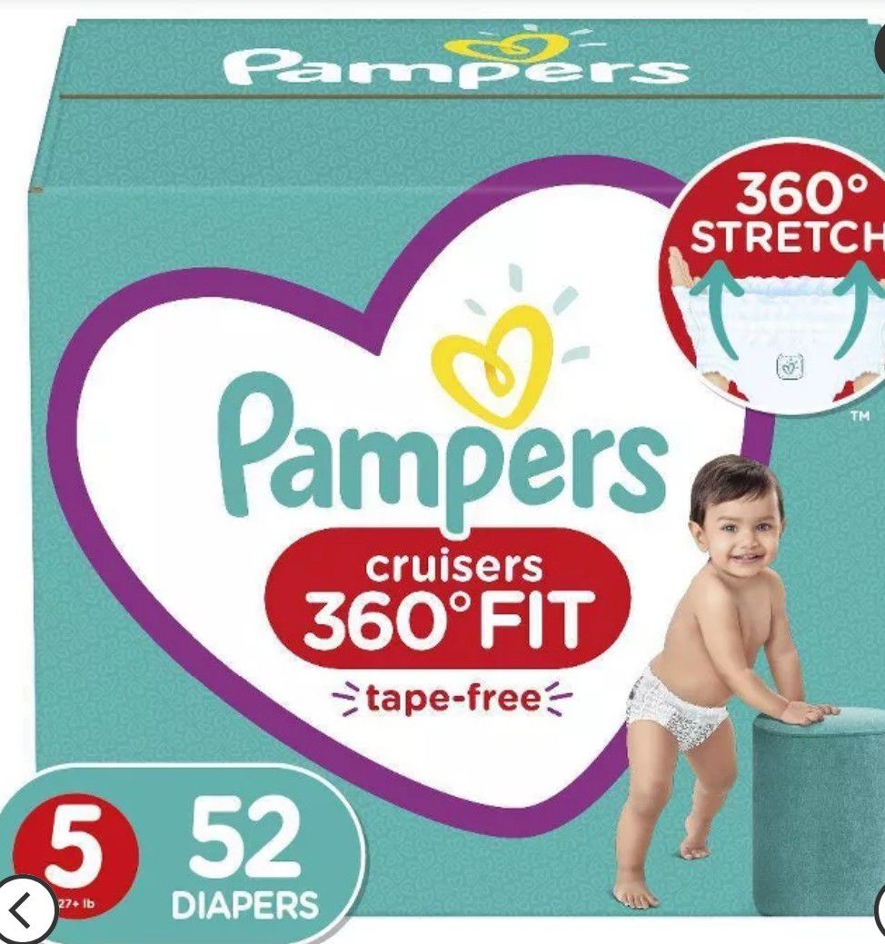 Pampers cruisers size 5 360 fit 52 count