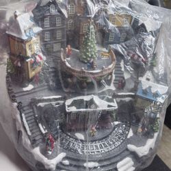 Berkley Jensen Musical Christmas Village with Motorized Train