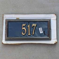 NEW 517 house apartment building duplex cottage home street number numeral address wall plaque sign