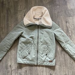 Roxy XS Green Jacket with Sherpa lining