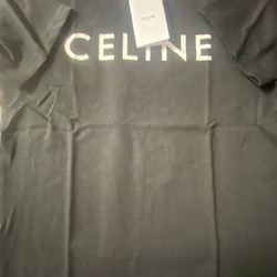 Celine Black Logo Tee Shirt/ Size-Medium