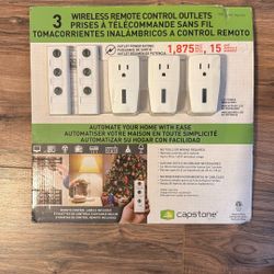 3 Wireless Remote Control Outlets 
