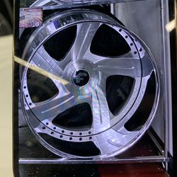 24” Forgiato Wheels Rims Tires Steering Wheel 7” Lip 