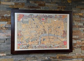 Children's Map Of London Framed Matted