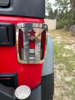 Puerto Rico Jeep Wrangler 2007-2018 Stainless Steel Tail Lights Cover/Flag