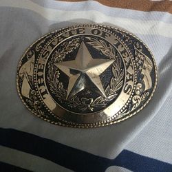 Vintage Brass Belt Buckle 