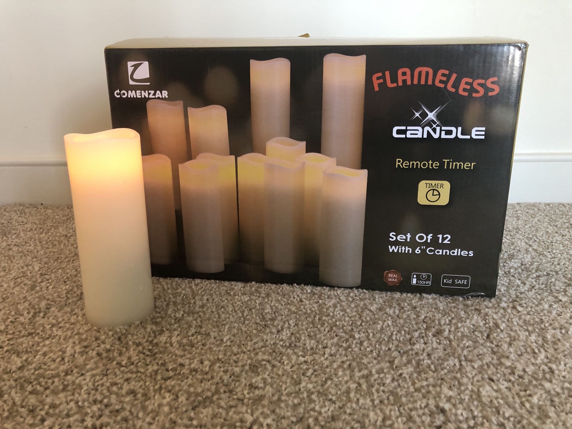 Flameless, Battery-Powered Candles