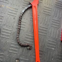 Ridgid C-24 Heavy Duty Chain Wrench 3 in Pipe Capacity 24 in Length, USA 