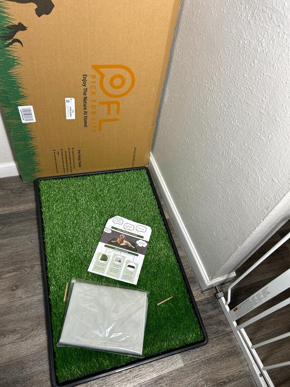 Dog Grass Large Patch Potty, Artificial Dog Grass Bathroom Turf for Pet Training, Washable Puppy Pee Pad, Perfect Indoor/Outdoor Portable Potty Pet Lo