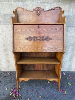 Antique Solid Oak Secretary