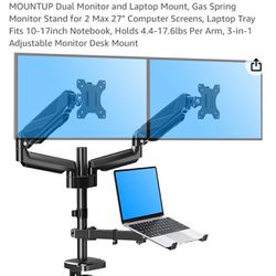 Dual Monitor And Laptop Mount