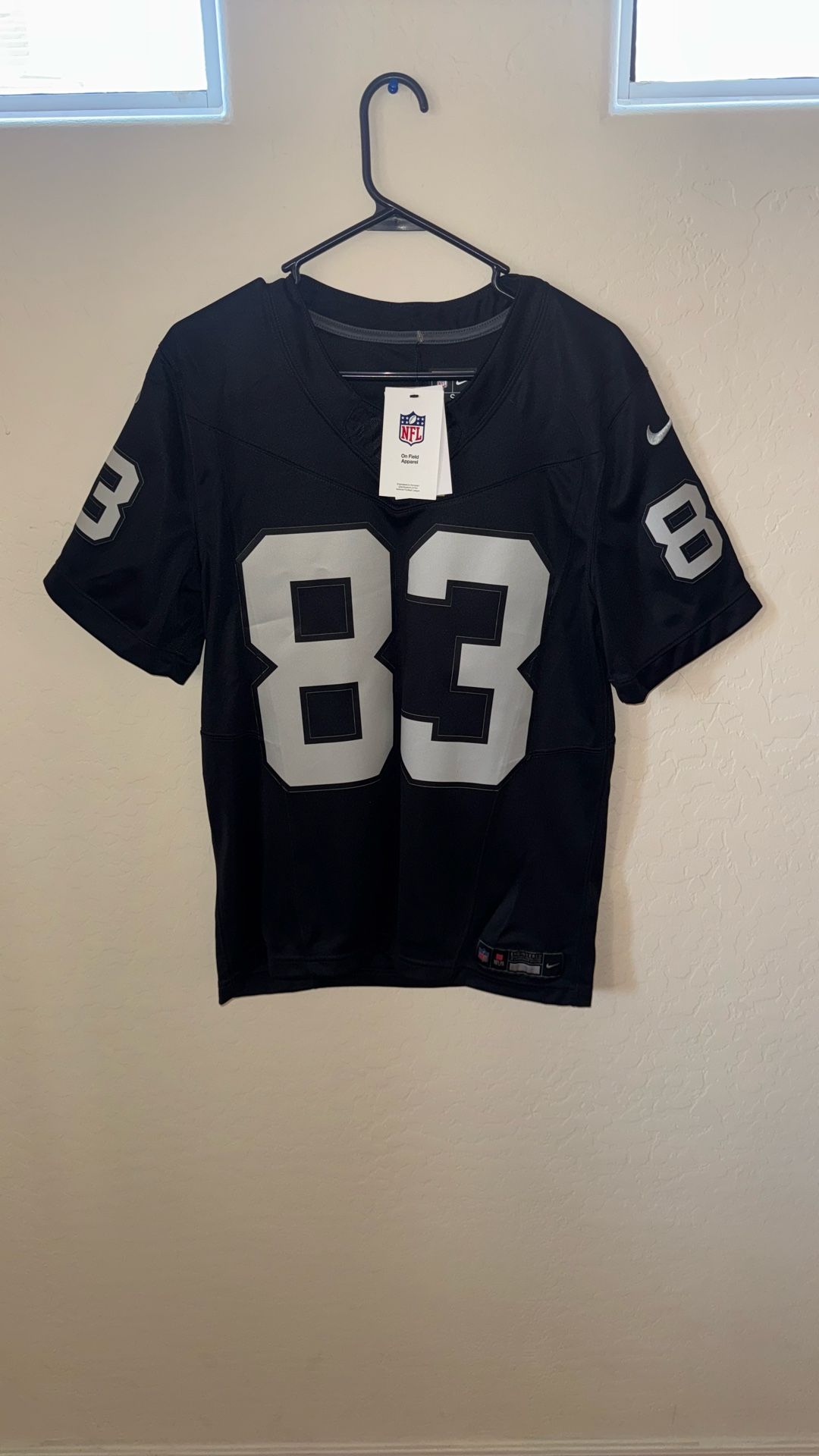 raiders football waller on field jersey  small size 