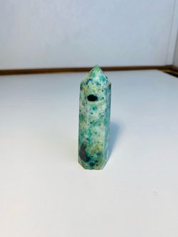 PHOENIX PINE TOWER - Fynchenite Chrysocolla Malachite Quartz Reiki Blue Chakra