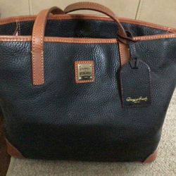 Dooney  & Burke Black Leather Pebble Handbag