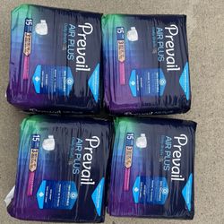 Prevail Breezers 360 Incontinence Briefs, Ultimate Absorbency, Size 3, 15 Count (Pack of 4) 
