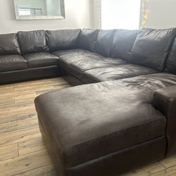 World’s Coziest Leather Couch!!