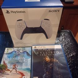 PS5 DISC SYSTEM WITH GAMES AND 50"PANASONIC 1080P HDTV $650 FINAL PRICE 