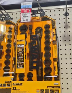 DeWalt 23 piece Tough 1/2 impact Socket set