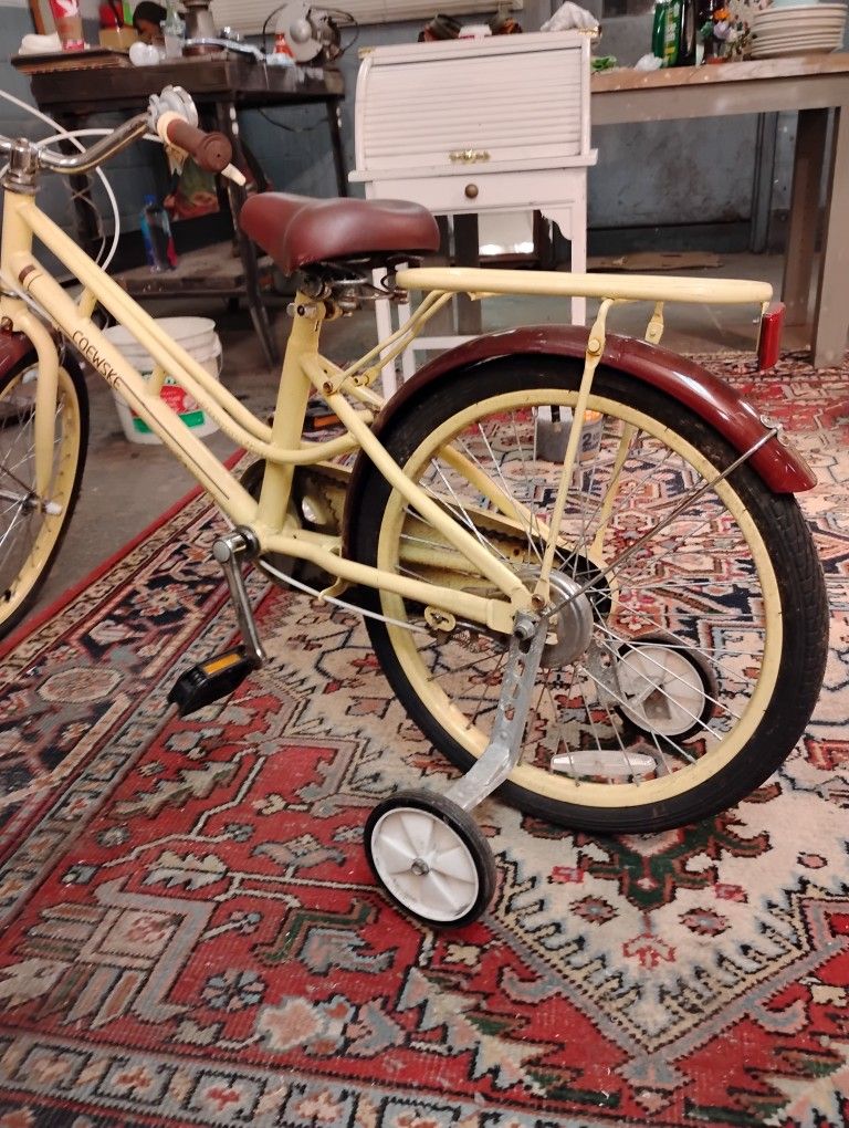 Adorable Kids Bike With Training Wheels