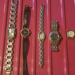 Vintage watch lot gucc.i citizen. burberry .seiko Some glass scratches $90 Takes All 