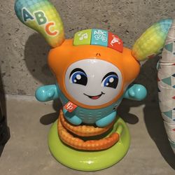 Fisher-Price DJ Bouncin’ Beats Electronic Baby & Toddler Learning Toy With Bouncing Action