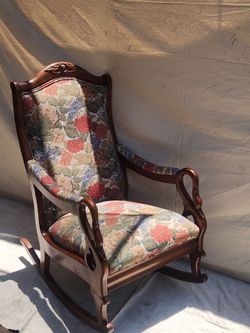 Victorian gooseneck rocking chair