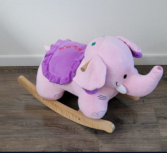 Bella The Pink Elephant Rocker. Rocker/Ride On. For Baby & Toddler. Musical.