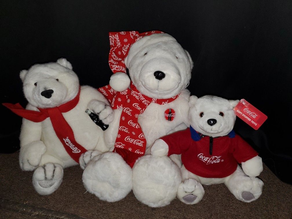 Vintage Coca-Cola Stuffed Bears