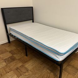 Bed frame with mattress 