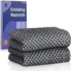 Exfoliating Washcloth Face & Body Scrub Towel Premium Japanese Scrub Wash Cloth Deep Cleanse for Body Face Exfoliating Body Scrubber with 2 Sides for 