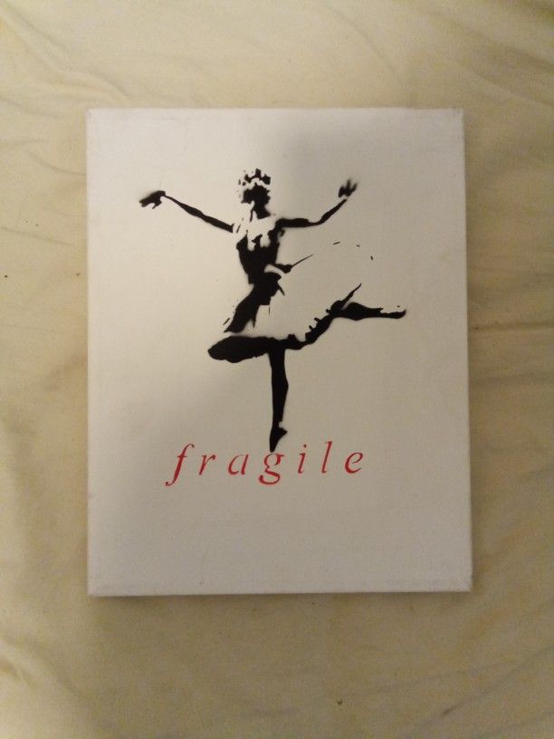 CONTEMPORARY BANKSY ? SIGNED SPRAYPAINT & STENCIL ON CANVAS PAINTING