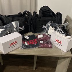 Vans Duffle Bag, Blanket, Tshirt And Piggy Bank