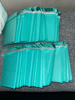 Teal Poly Bubble Mailers Bulk Lot