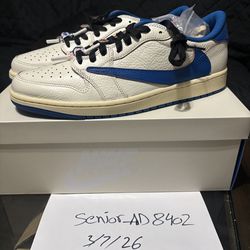 Travis Scott Jordan 1 lows military blue size 12