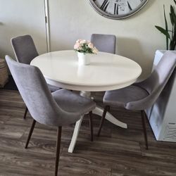 Dining set~ table with gray chairs 