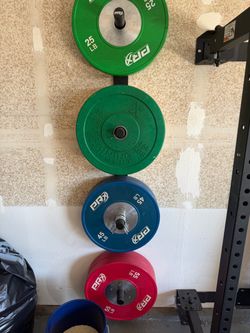 Foldable Squat rack with plates and bar