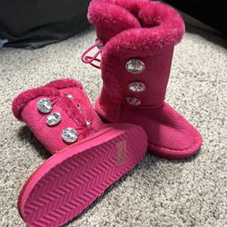 Girls Pink Boots 6c