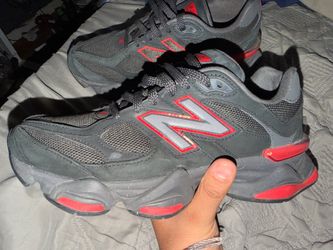 New Balance 9060 Grey Red Sneakers