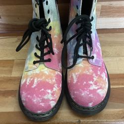 Dr. Martens 1460 Girls Suede Tie Dye Boots Size 5 Youth