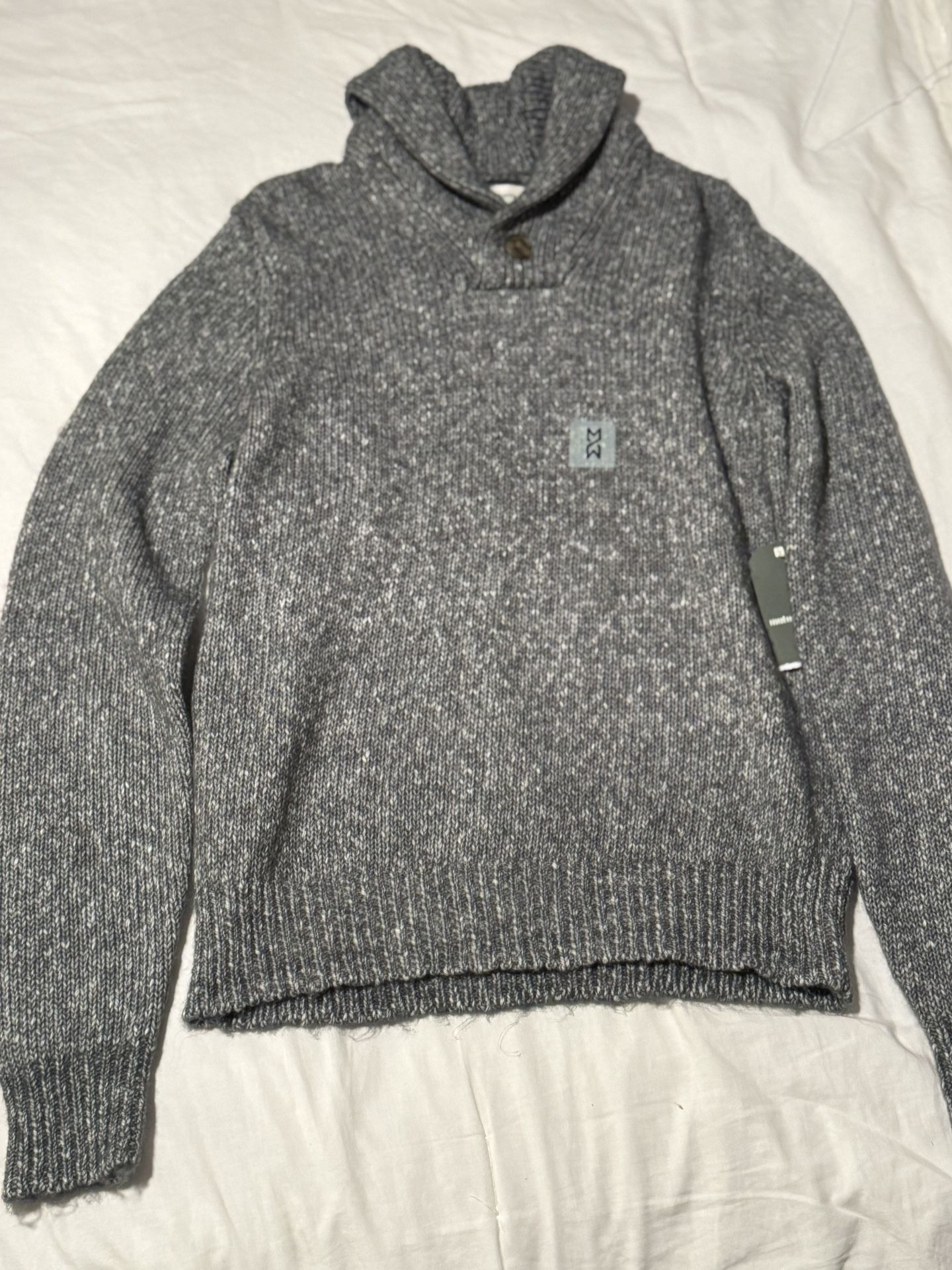 mutual weave Mens Long Sleeve Shawl Collar Pullover Sweater