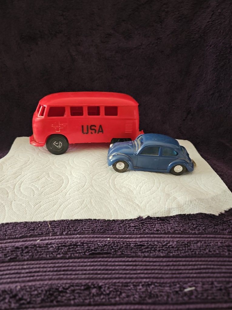 Vintage VW Gay Toys Micro Bus Ambulance Bug