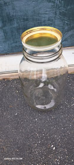 Rare Glass 1 Gallon Olive Jar Screw Cap