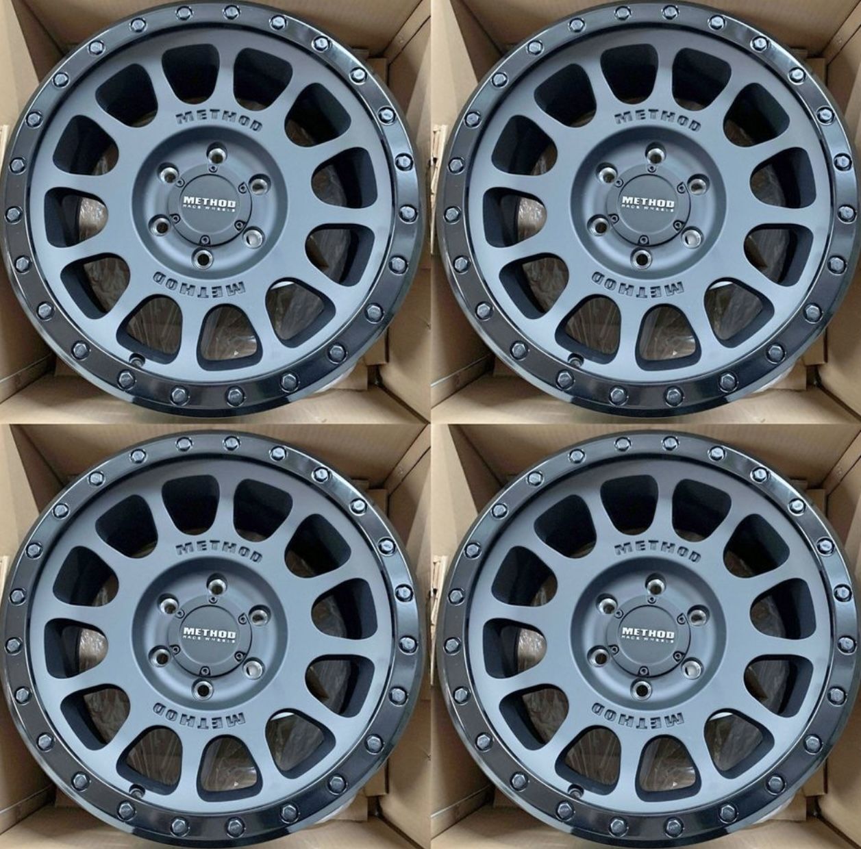 Method Wheels Mr 305 Double Black Wheels For Tacoma - 4Runner - Silverado 17x8.5 + 0 Offset 🔥🔥🔥