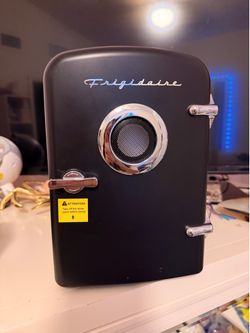 Frigidaire Mini Portable Personal Fridge with Bluetooth Speaker
