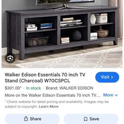 Walker Edison 70” TV Stand In Driftwood Color