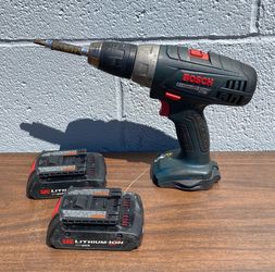 18v bosch drill 2 battery charger and hard case